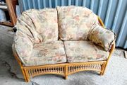 2 Wicker 2 Seater Sofas