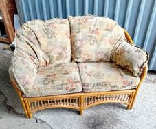 2 Wicker 2 Seater Sofas