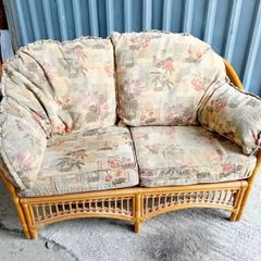 2 Wicker 2 Seater Sofas