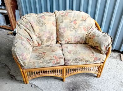 2 Wicker 2 Seater Sofas