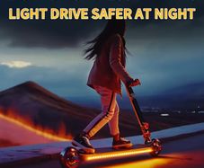 RGBIC LED Bike Scooter Light Strip, Cool Colorful Night Riding