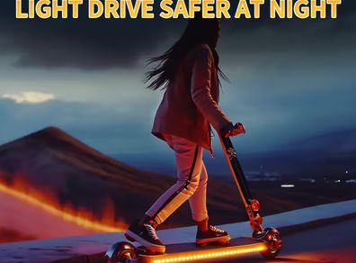 RGBIC LED Bike Scooter Light Strip, Cool Colorful Night Riding