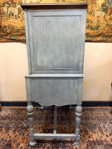 1930s William & Mary Style Painted Cabinet , Radio Art Cabinets, USA
