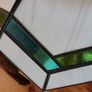 Table Lamp. Glass shade and marble base. Image 3