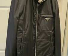 Genuine Men Prada Black Re-Nylon Blouson Jacket size 44