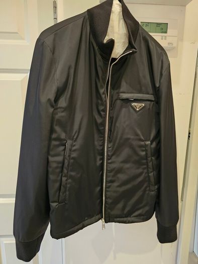 Genuine Men Prada Black Re-Nylon Blouson Jacket size 44