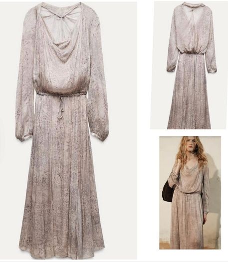 Zara maxi boho folk dress festival vintage style ethereal dreamy fab