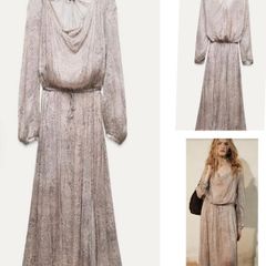 Zara maxi boho folk dress festival vintage style ethereal dreamy fab