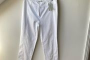 NWT Bellensia White Slim-Leg Cotton Trousers