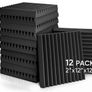 12 Pack - Acoustic Foam Panels, 2" X 12" X 12" Mushroom Studio Wedge Tiles, Sound Panels Wedges Soundproof Sound Insulation Absorbing MULTIPLE DESIGNS AVAILABLE, SEE PHOTOS (FREE POSTAGE) Image 2