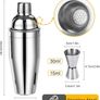 FREE EXPRESS SHIPPING Cocktail Making Set, 9Pcs Stainless Steel Bartender Kit Professional Cocktail Shaker Set with 750ML Boston Shaker for Home, Bar, Party Image 4