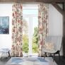 Brand New Botanical spring flower curtains wildflowers butterfly tie-top 2 panels Image 2