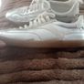 Silver gazelle type trainers Image 3