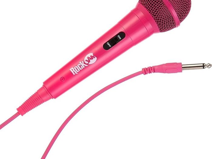 Karaoke Microphone Wired Unidirectional Dynamic Microphone with Three Metre Cord - Pink