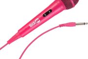 Karaoke Microphone Wired Unidirectional Dynamic Microphone with Three Metre Cord - Pink