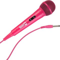 Karaoke Microphone Wired Unidirectional Dynamic Microphone with Three Metre Cord - Pink