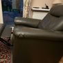 Swivel Armchair - Real Leather -Bargain Reduced - Brown Image 3