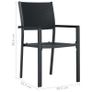 Garden Chairs 4 pcs Black Plastic Rattan Look Image 2