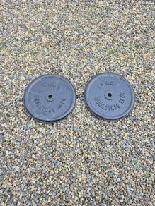 2 sets of squat stands with 80kg weights and dumbells