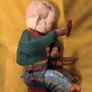 VINTAGE Mechanical Little Shoemaker by Alps Japan Clockwork Windup - Tin Image 2