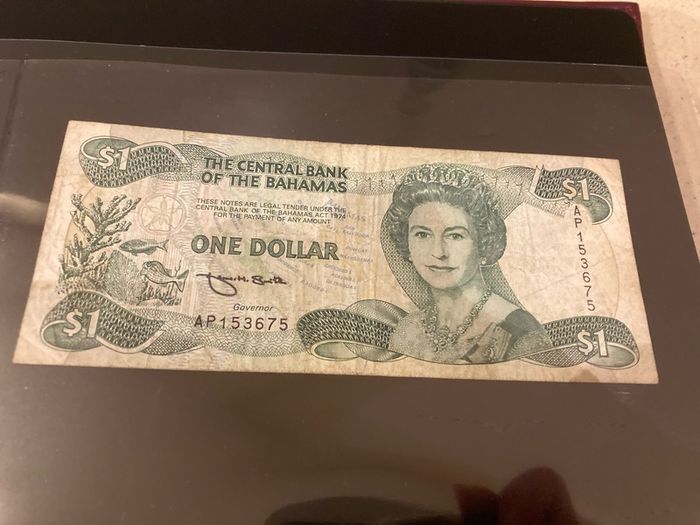 Bahamas 1974 1 dollar banknote