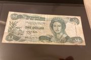 Bahamas 1974 1 dollar banknote
