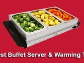 Buffet Servers /Plate  Warmers Quest Model BN R 16520 Euro Prices With Three Lidded  Serving Trays 1.2 Litre See The Food Through The  Plastic Lids  200 Watts  Beside Two Cash Machines SAFER Card Shopping.