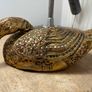 Vintage Gilded Carved Duck with coloured glass inset decoration Image 2