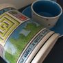 A Large Whittard of Chelsea  Tankard Mug " A Short Back and Sides - A Quick Trim" and a blue polka dot tea cup and matching saucer Image 6