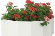 Planter White 120 x 60 x 35 cm Steel