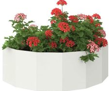 Planter White 120 x 60 x 35 cm Steel