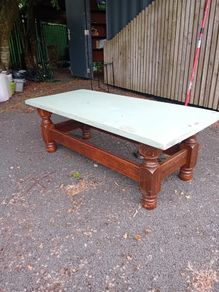 Large solid wood coffee table