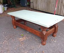 Large solid wood coffee table