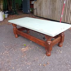 Large solid wood coffee table