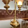 Vintage Repro Double Arm Student Library Desk Lamp Brass Finish 1970s Image 10