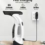 Window Vac Cleaner Kit, Electric Cordless Window Vacuum with 40min Battery Life, 28 cm Suction Nozzle & 150 ml Water Tank, Suitable for Windows, Tiles and Mirrors (Black Image 3