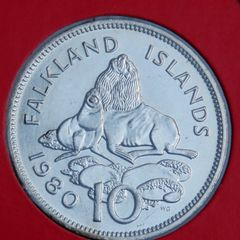Falkland Islands BUNC Coin Stamp Cover 1980