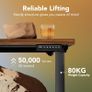80 cm Electric Standing Desk Adjustable Height 4 Memory Settings Sit Stand Up for Home Office Computer Workstation Black Walnut Image 6