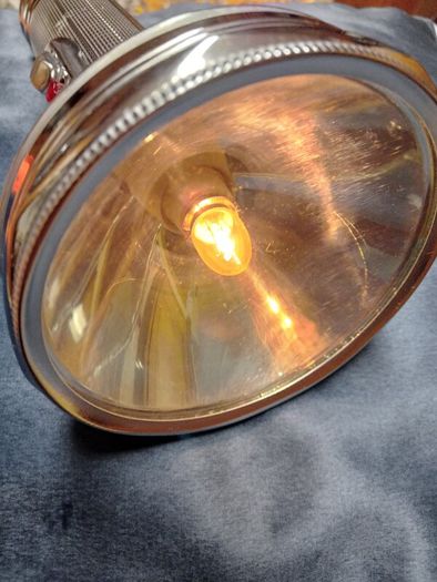 Vintage 1970s Tiger Head Brand Metal Flashlight