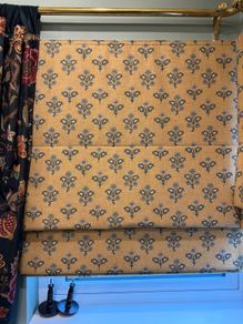 Roman Blind by blinds direct iLiv kochi turmeric fabric 97cm wide x 119cm drop