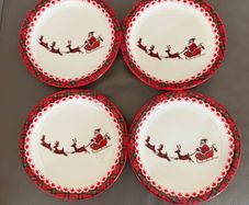 christmas side plates x4