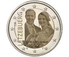 Luxembourg 2 Euro Commemorative Coin 2020 - The Birth of Prince Charles. Photo version. UNCIRCULATED.