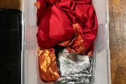Green, Autumn &amp; Natural-Tone Fabric and Ribbon Lot
