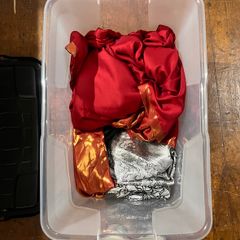 Green, Autumn & Natural-Tone Fabric and Ribbon Lot
