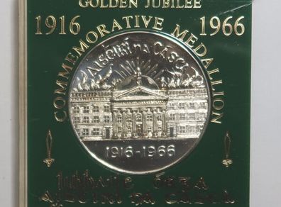 Ireland Golden Jubilee Easter Rising Commemorative Medallion. O Connor 1916-1966 IRISH