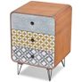 Side Cabinet with 3 Drawers Brown Image 2