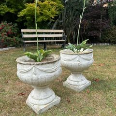 Two period stone planters