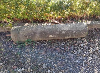 antique granite roller