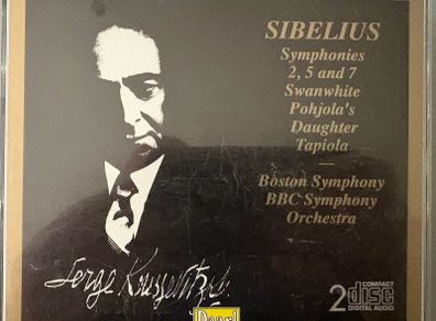 Rare classical CD. Sibelius Symphonies 2, 5 and 7, Swanwhite, Pohjola' Daughter,Tapiola. Boston Symphony Orchestra and BBC Symphony Orchestra.