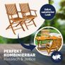 Set of 2 Garden Chairs  FSC Certified Acacia Wood Foldable Folding Chair High Back Garden Folding Chair Image 5